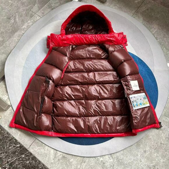 Moncler Tibb Gilet Red Detachable Hood Down Vest | Luxury Puffer Outerwear - Picture 5 of 9